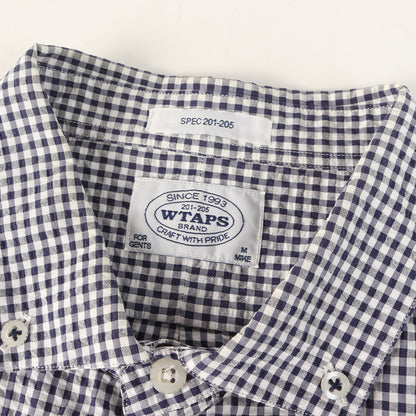 ギンガムチェック シアサッカー ボタンダウン 半袖シャツ(PLAIN S/S)