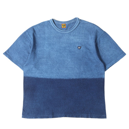 23SS 2トーン インディゴ クルーネック Tシャツ(Indigo Dyed T-Shirt)