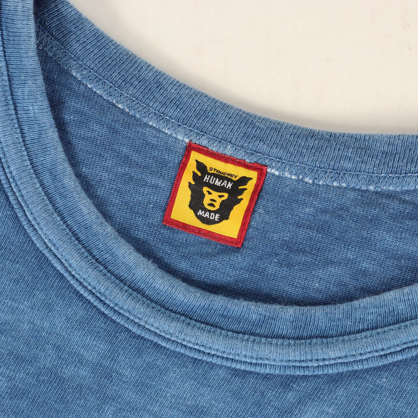 23SS 2トーン インディゴ クルーネック Tシャツ(Indigo Dyed T-Shirt)