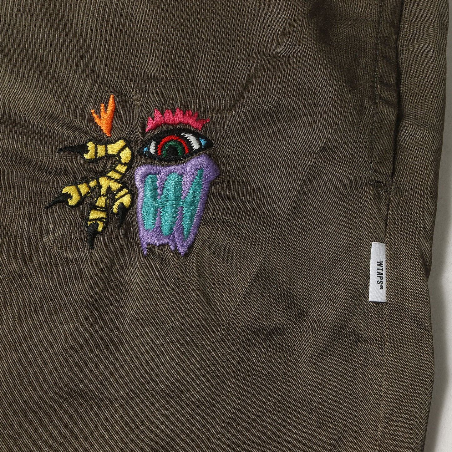 グラフィック刺繍 サテン イージーパンツ(CRIBS / TROUSERS)