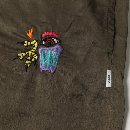 グラフィック刺繍 サテン イージーパンツ(CRIBS / TROUSERS)