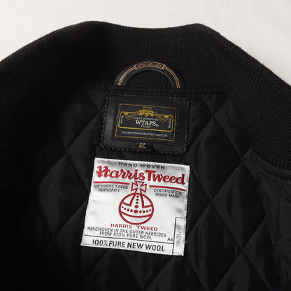 ×Harris Tweed メルトン バーシティジャケット / スタジャン(VARSITY JACKET)