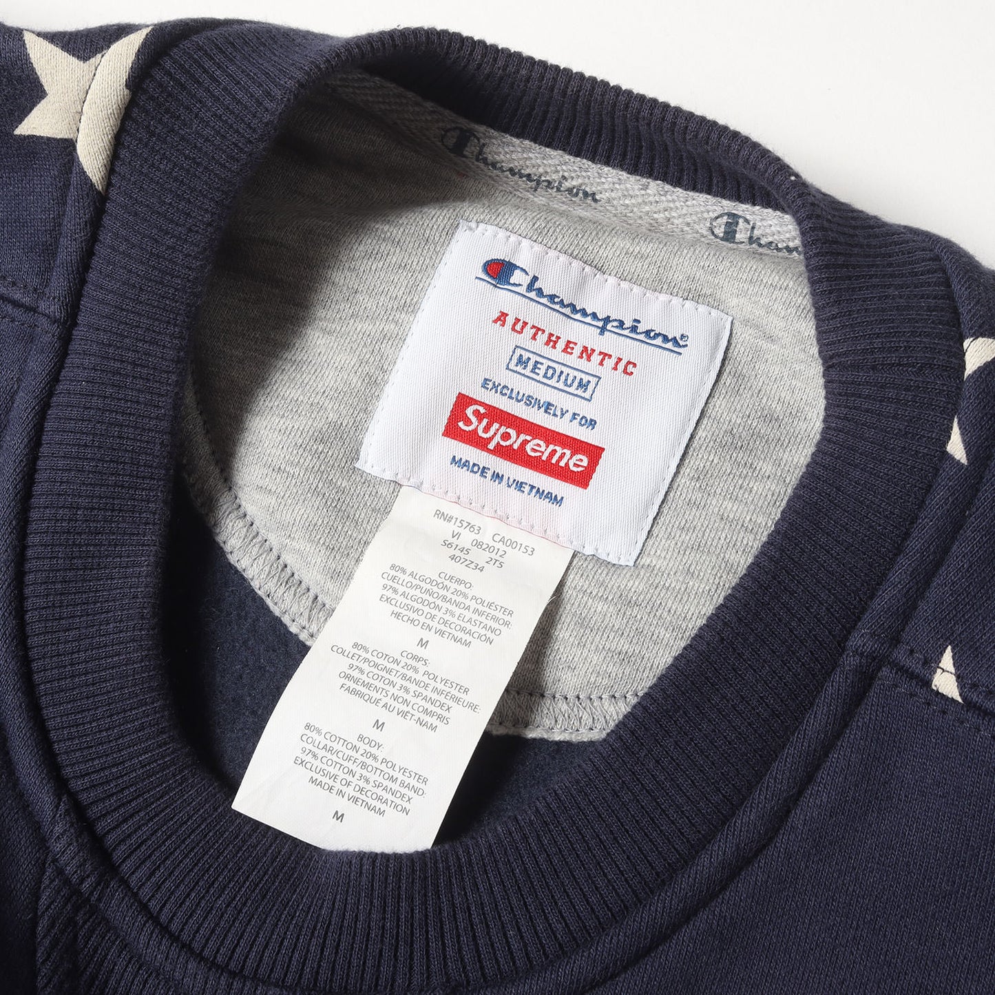×Champion スター柄 クルーネック スウェット(Crewneck)