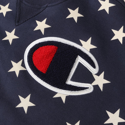 ×Champion スター柄 クルーネック スウェット(Crewneck)