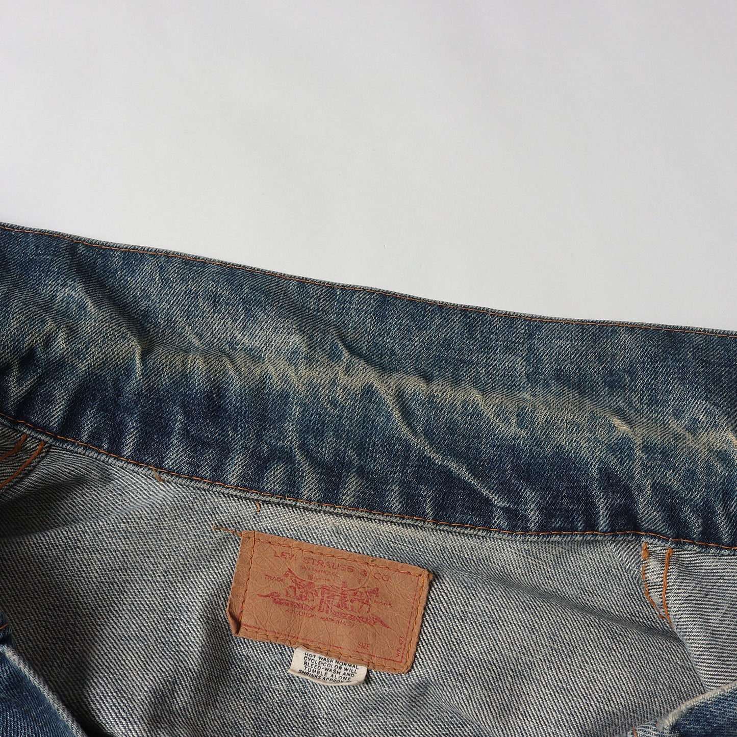 [ケアタグ付き 良サイズ] 70s 70505-0217 Big E 4th デニムジャケット / ボタン裏刻印524 BigE赤タブ