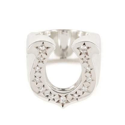 ダイヤ ホースシュー リング(H.S RING SILVER STONE)