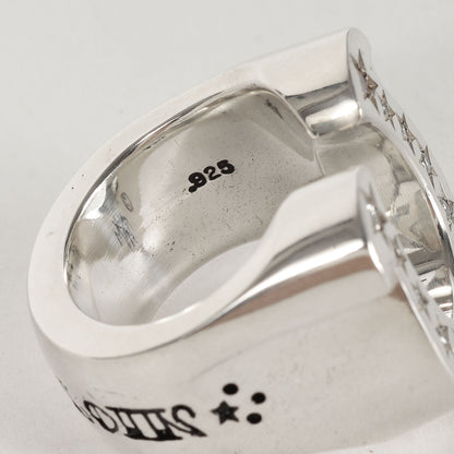 ダイヤ ホースシュー リング(H.S RING SILVER STONE)