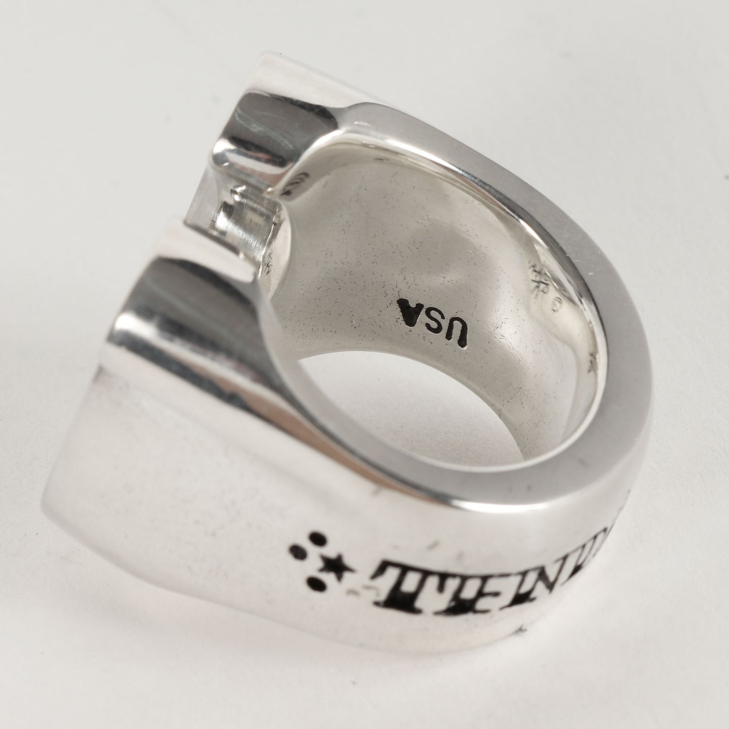 ダイヤ ホースシュー リング(H.S RING SILVER STONE)