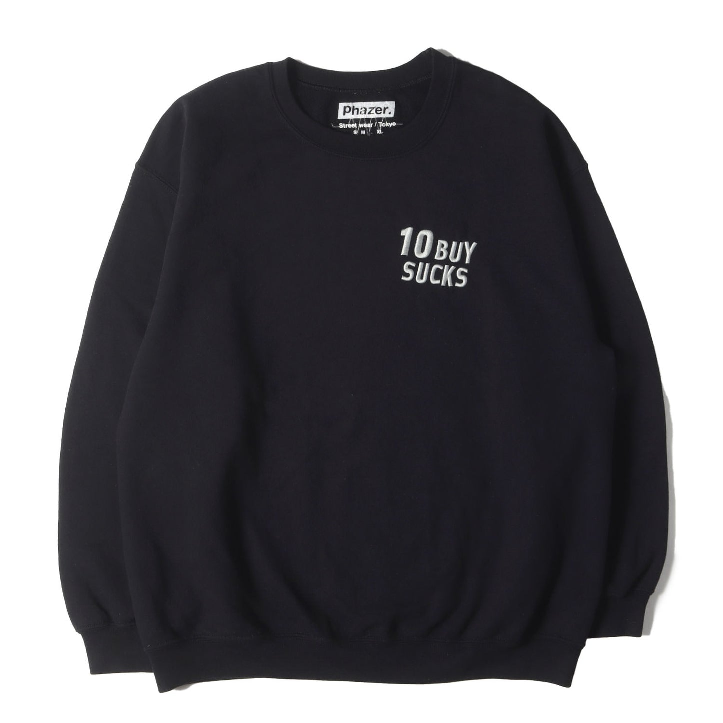 10BUY SUCKSロゴ クルーネック スウェット