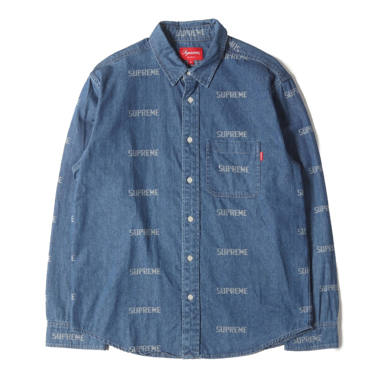 ジャガードロゴ柄 デニムシャツ(Logo Denim Shirt)