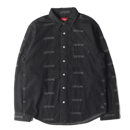 ジャガードロゴ柄 デニムシャツ(Logo Denim Shirt)