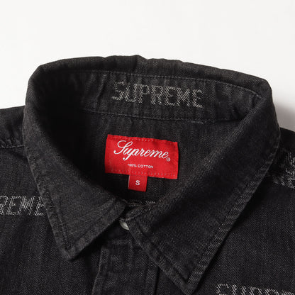 ジャガードロゴ柄 デニムシャツ(Logo Denim Shirt)