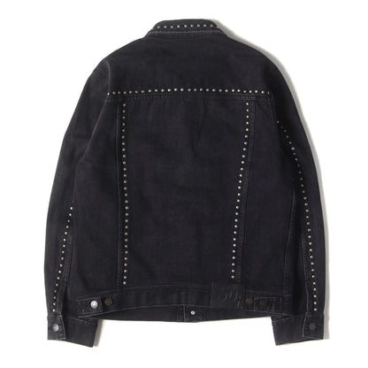 スタッズ付き デニム トラッカージャケット(Studded Denim Trucker Jacket)