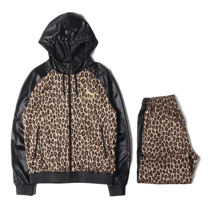 ×BEAMS レオパード柄 ジャージ トラックジャケット & ショーツ セットアップ