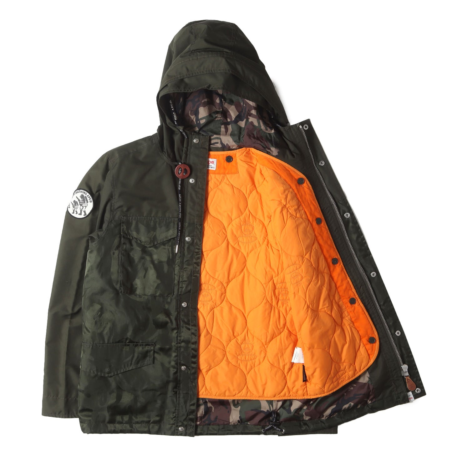 AAPE ジャガードカモ キルティングライナー付き M-65ジャケット