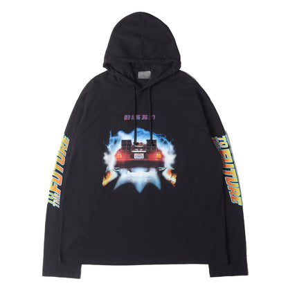 22SS VTMNTS ×Back to the Future デロリアン フード付き ロングスリーブ Tシャツ(HOODIE)
