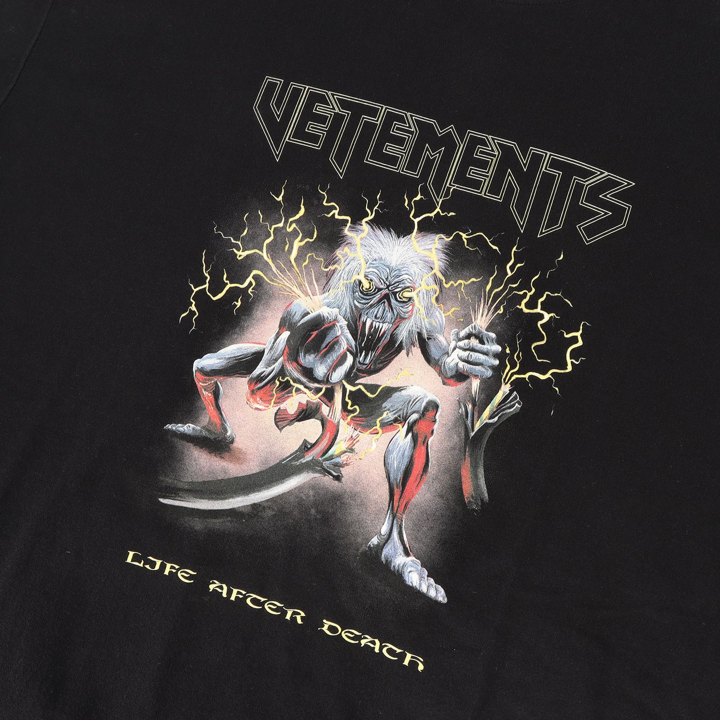 21SS ヘビーメタル グラフィック オーバーサイズ Tシャツ(Oversized Electric Logo Heavy Metal T-Shirt)