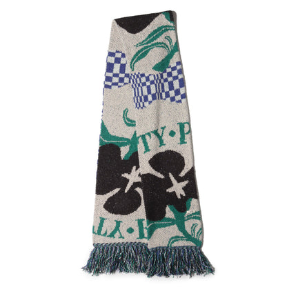 24AW ジャンクアート ニット マフラー(Intarsia-knit muffler)