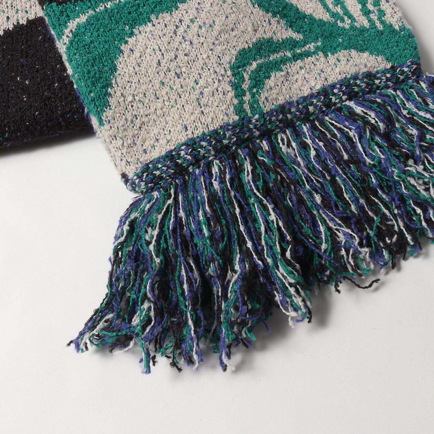 24AW ジャンクアート ニット マフラー(Intarsia-knit muffler)