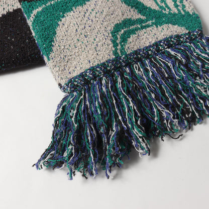 24AW ジャンクアート ニット マフラー(Intarsia-knit muffler)