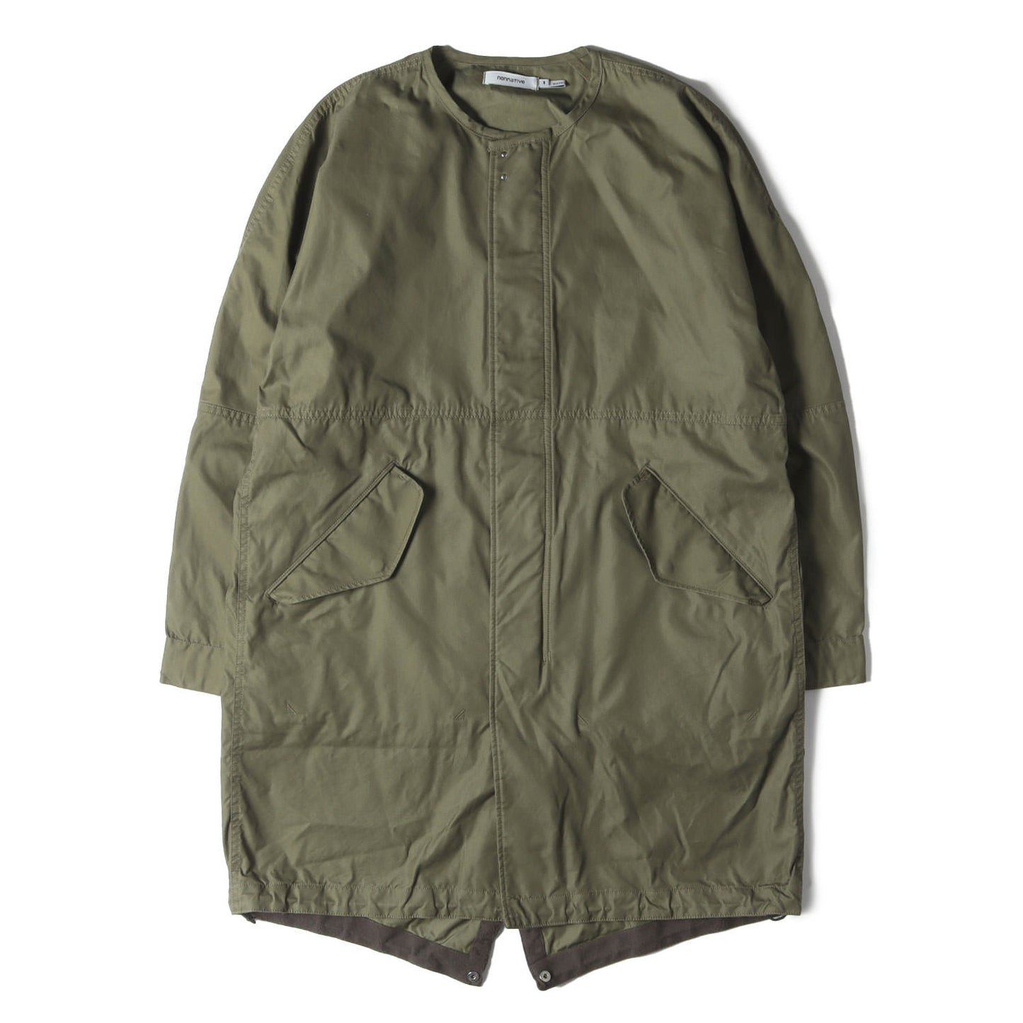 コットン/ナイロン オックス ノーカラー モッズコート(SOLDIER COAT C/N OXFORD)