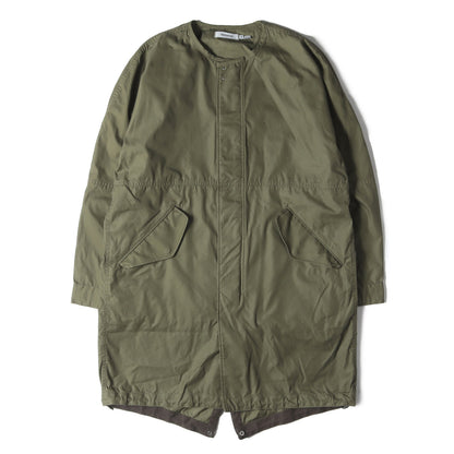 コットン/ナイロン オックス ノーカラー モッズコート(SOLDIER COAT C/N OXFORD)