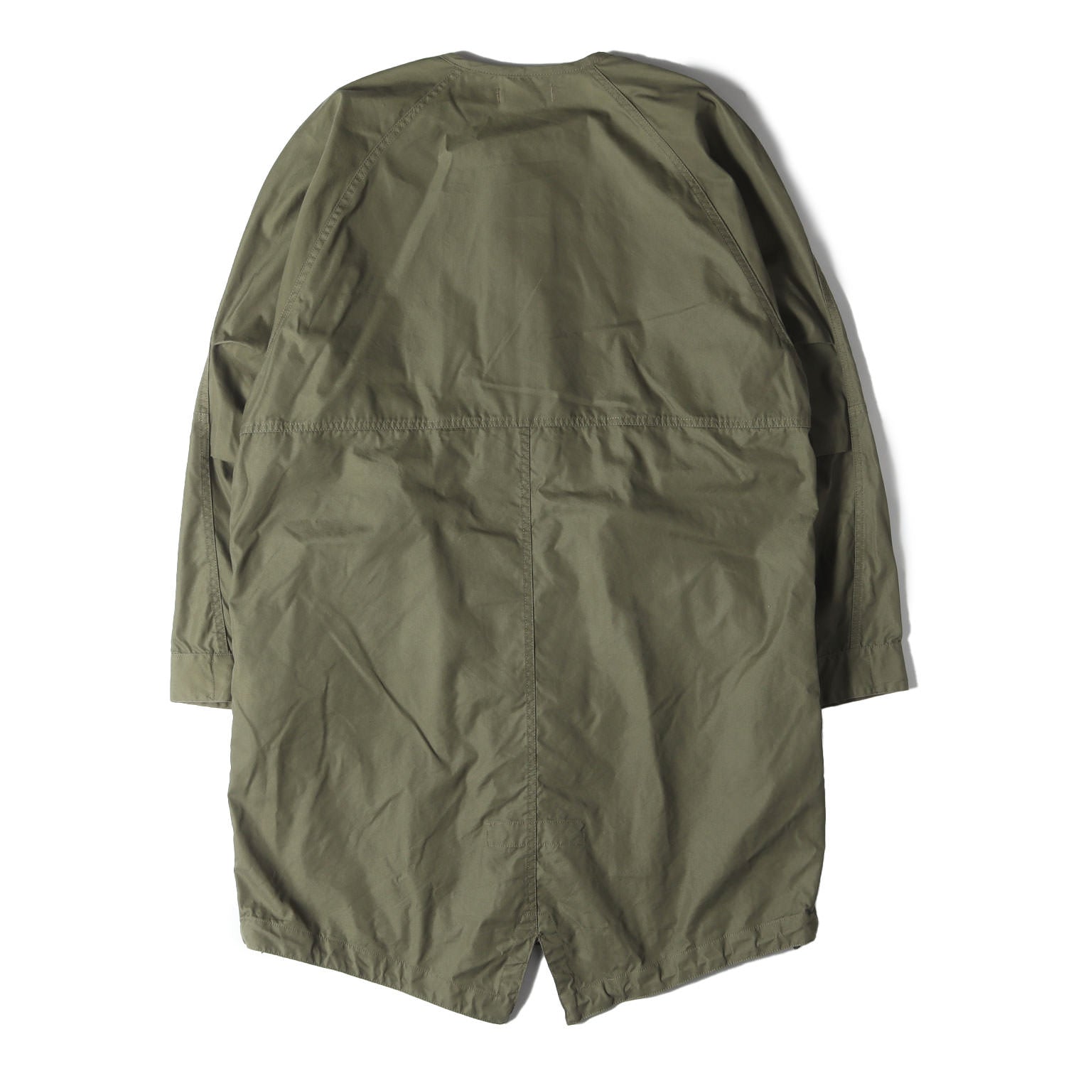 コットン/ナイロン オックス ノーカラー モッズコート(SOLDIER COAT C