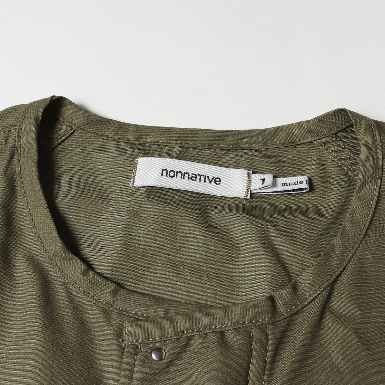 コットン/ナイロン オックス ノーカラー モッズコート(SOLDIER COAT C
