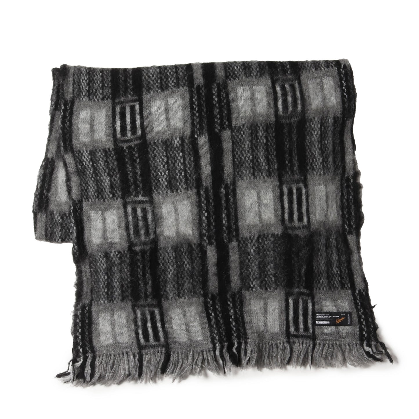 25AW ウール/モヘヤ チェック マフラー(MOHAIR CHECK MUFFLER)