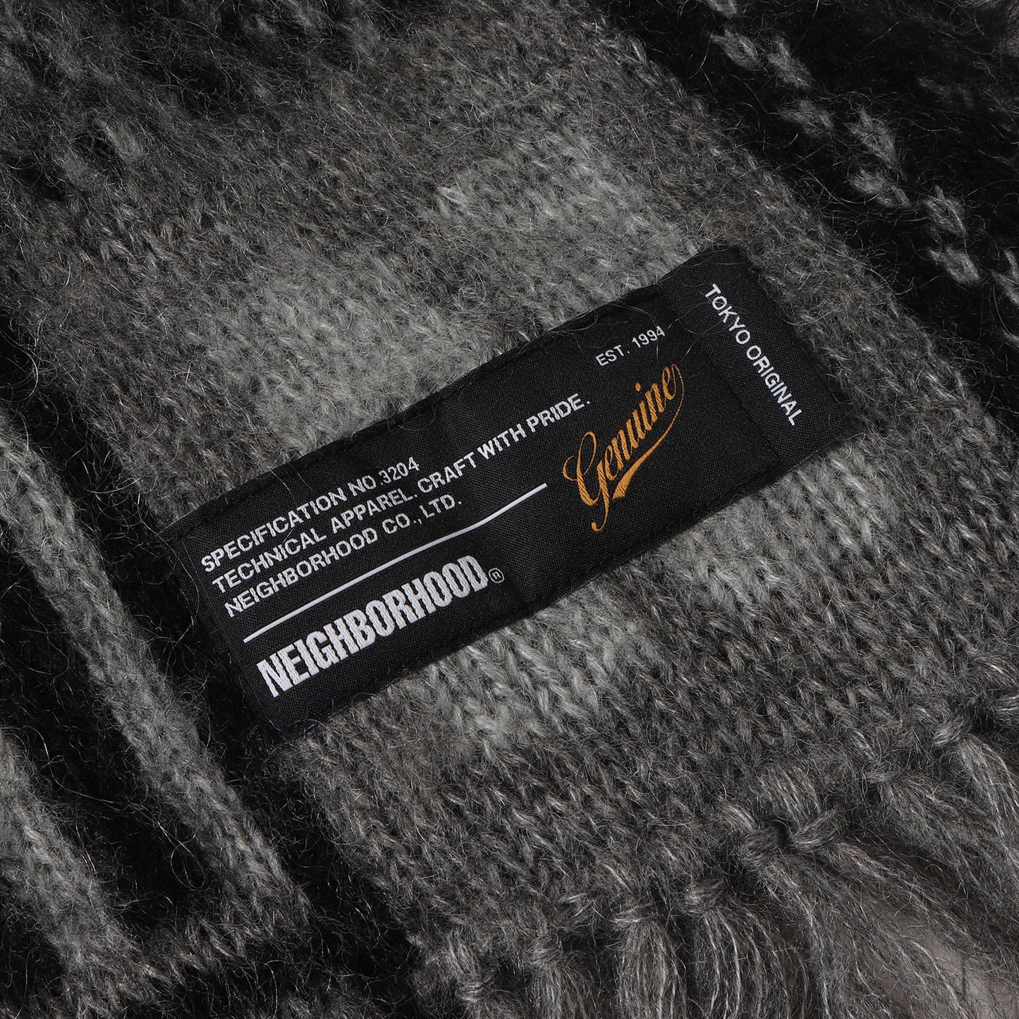 25AW ウール/モヘヤ チェック マフラー(MOHAIR CHECK MUFFLER)