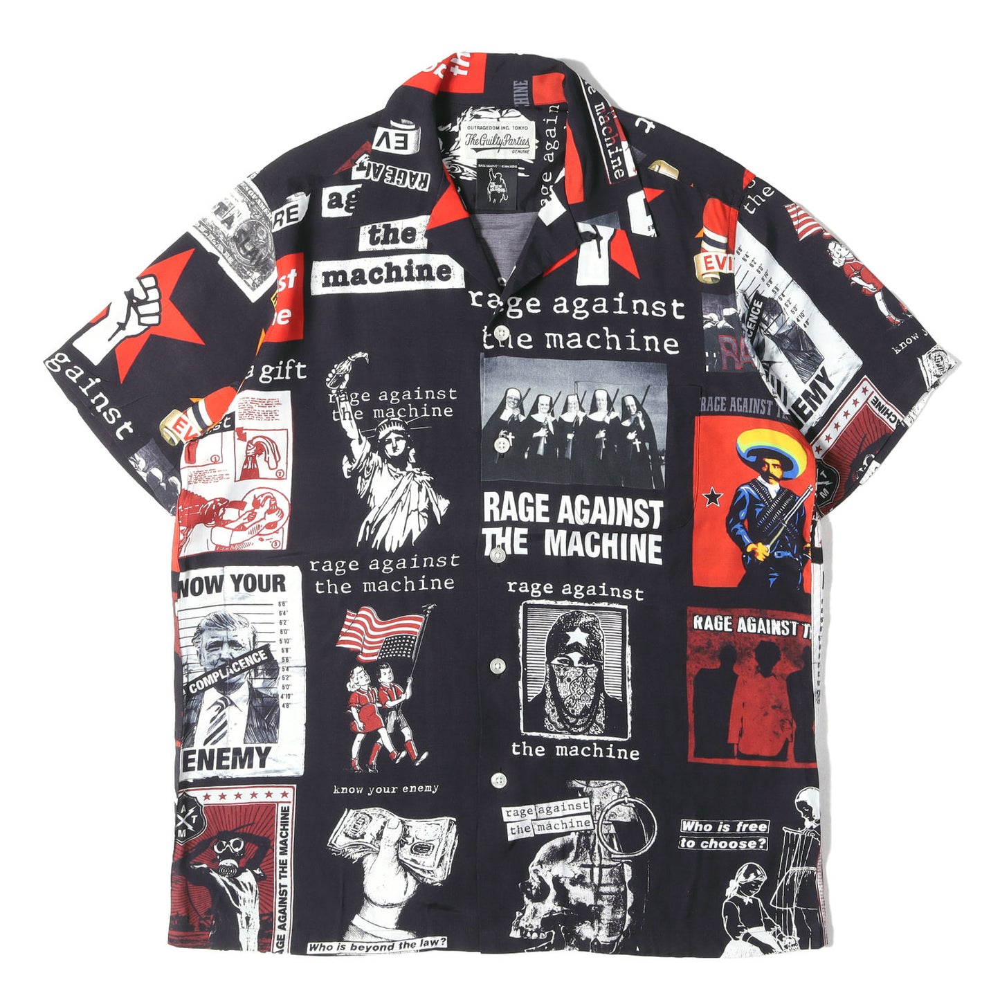 20SS ×Rage Against The Machine レーヨン ハワイアンシャツ / アロハシャツ(S/S HAWAIIAN SHIRT)