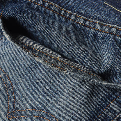 [雰囲気抜群 ヒゲあり] 60s 501 Big E デニムパンツ / USA製 ボタン裏刻印2