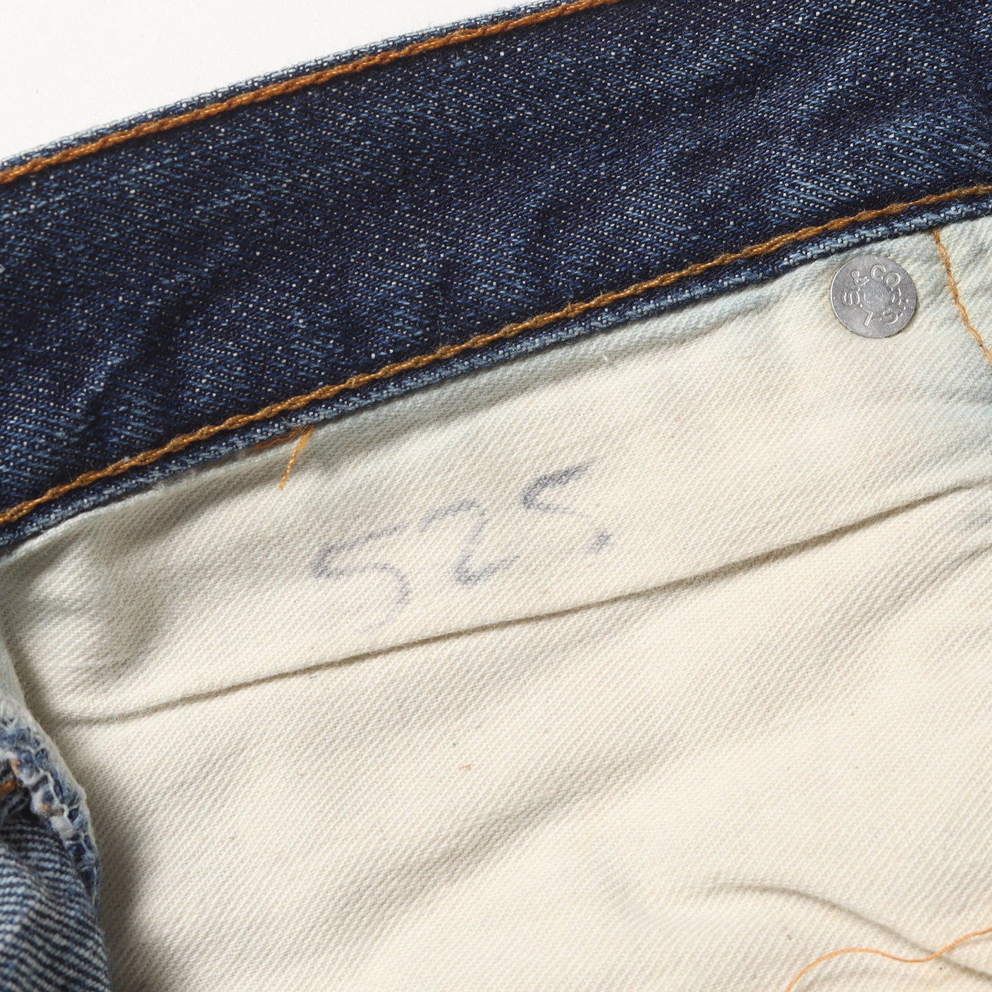 [雰囲気抜群 ヒゲあり] 60s 501 Big E デニムパンツ / USA製 ボタン裏刻印2