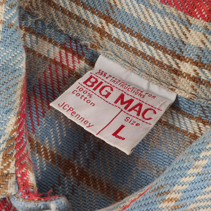 [好配色 雰囲気抜群] 70s ヘビー チェック ネルシャツ