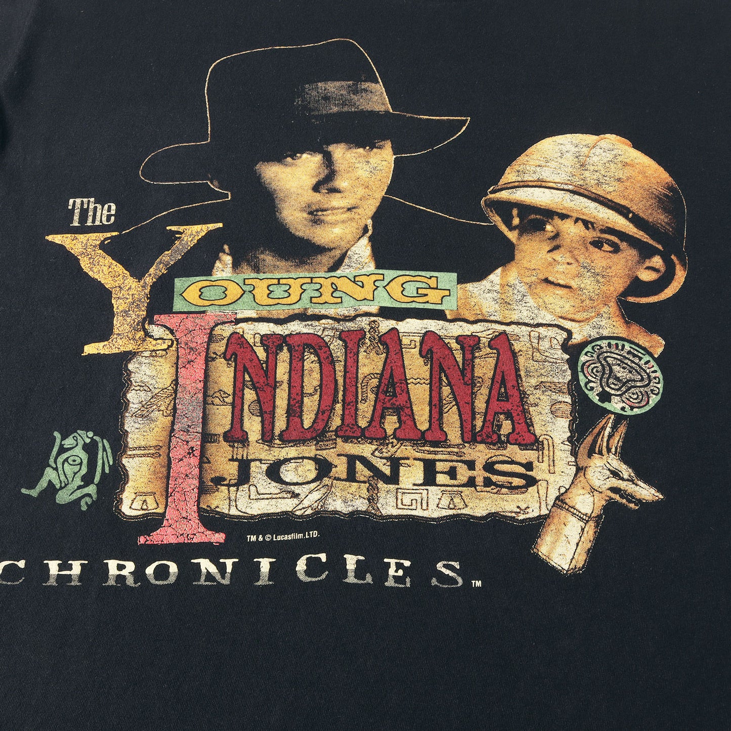 90s インディ・ジョーンズ 若き日の大冒険 ドラマ Tシャツ / USA製 JOSTENS