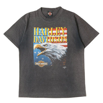 [GOODフェード] 90s 3D EMBLEM 星条旗 イーグルヘッド Tシャツ USA製