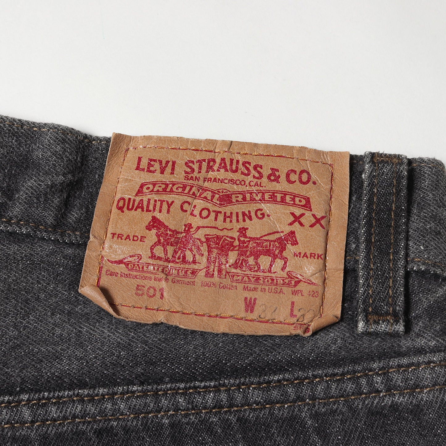 [グッドコンディション] 90s 501 先染め ブラック デニムパンツ / USA製 501-0658