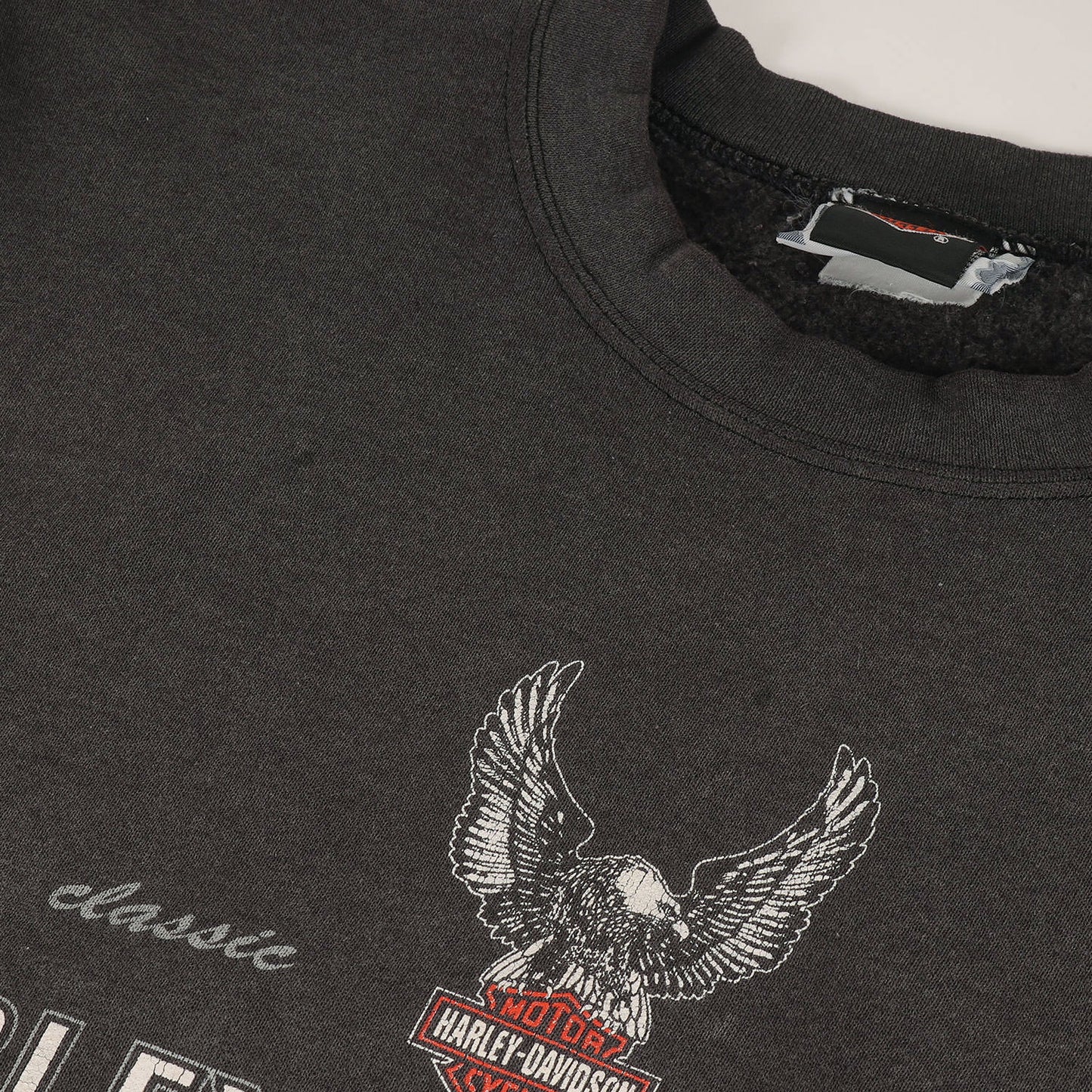 [雰囲気抜群] 90s 4面プリント イーグル エンブレム クルーネック スウェット / メキシコ製 Leeボディ