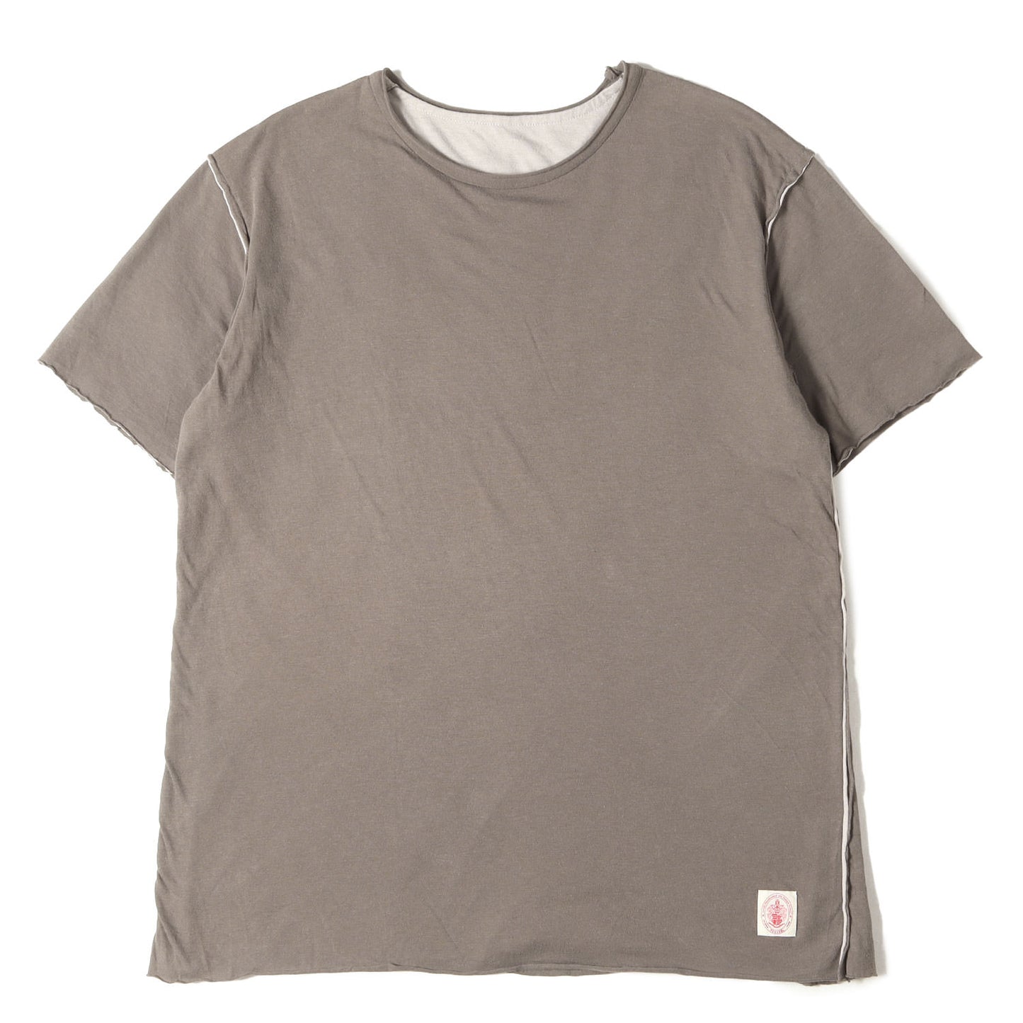 アイコンプリント リバーシブル 切りっぱなし Tシャツ