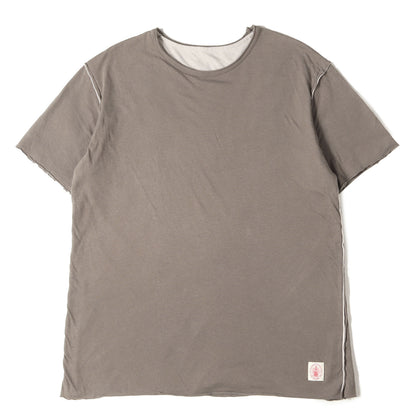 アイコンプリント リバーシブル 切りっぱなし Tシャツ