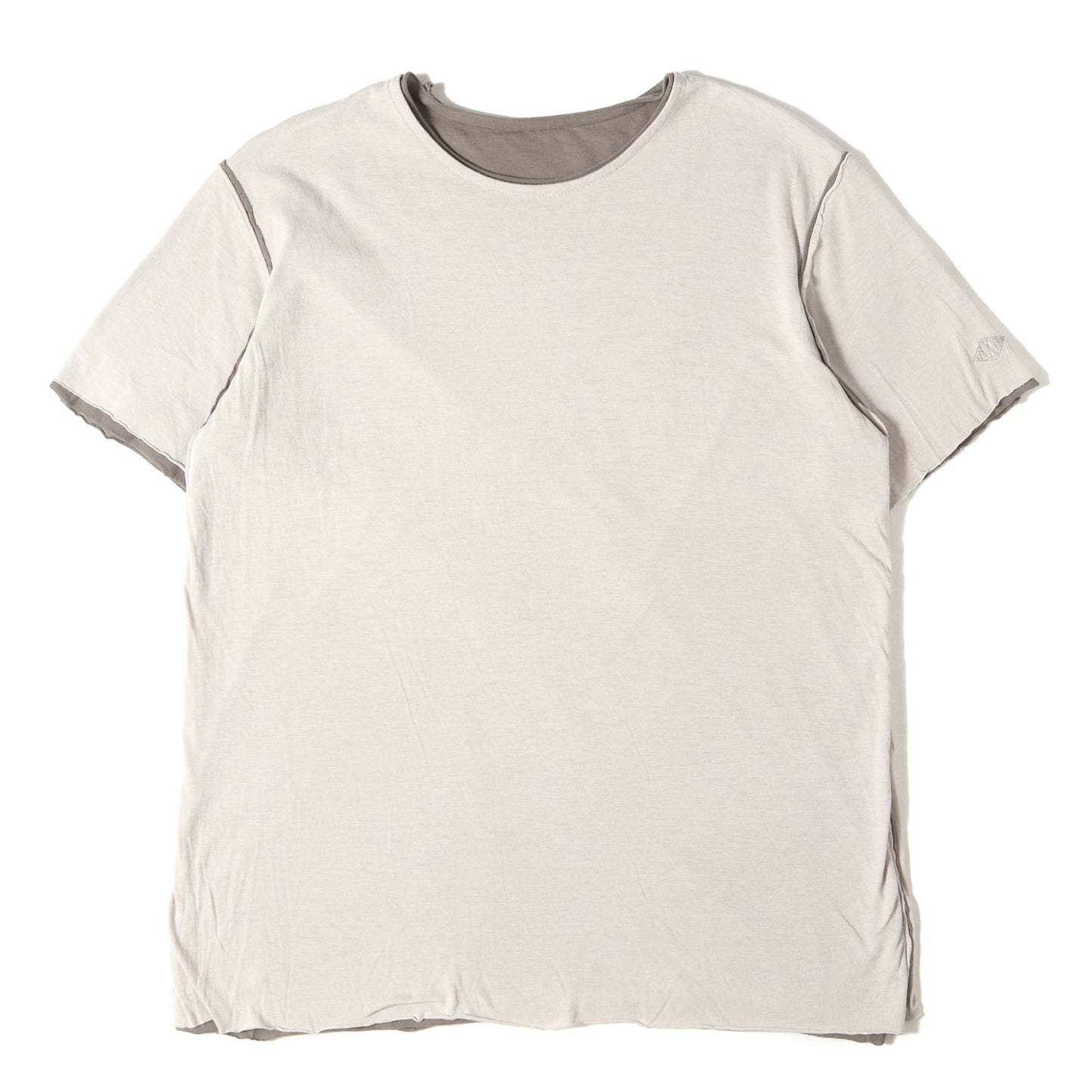 アイコンプリント リバーシブル 切りっぱなし Tシャツ