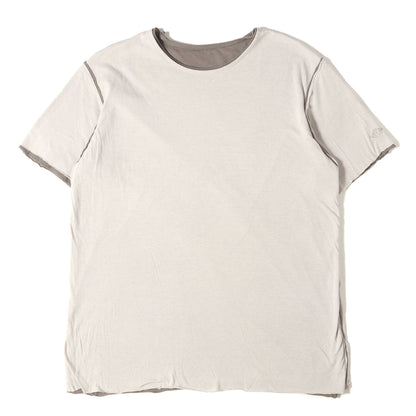 アイコンプリント リバーシブル 切りっぱなし Tシャツ