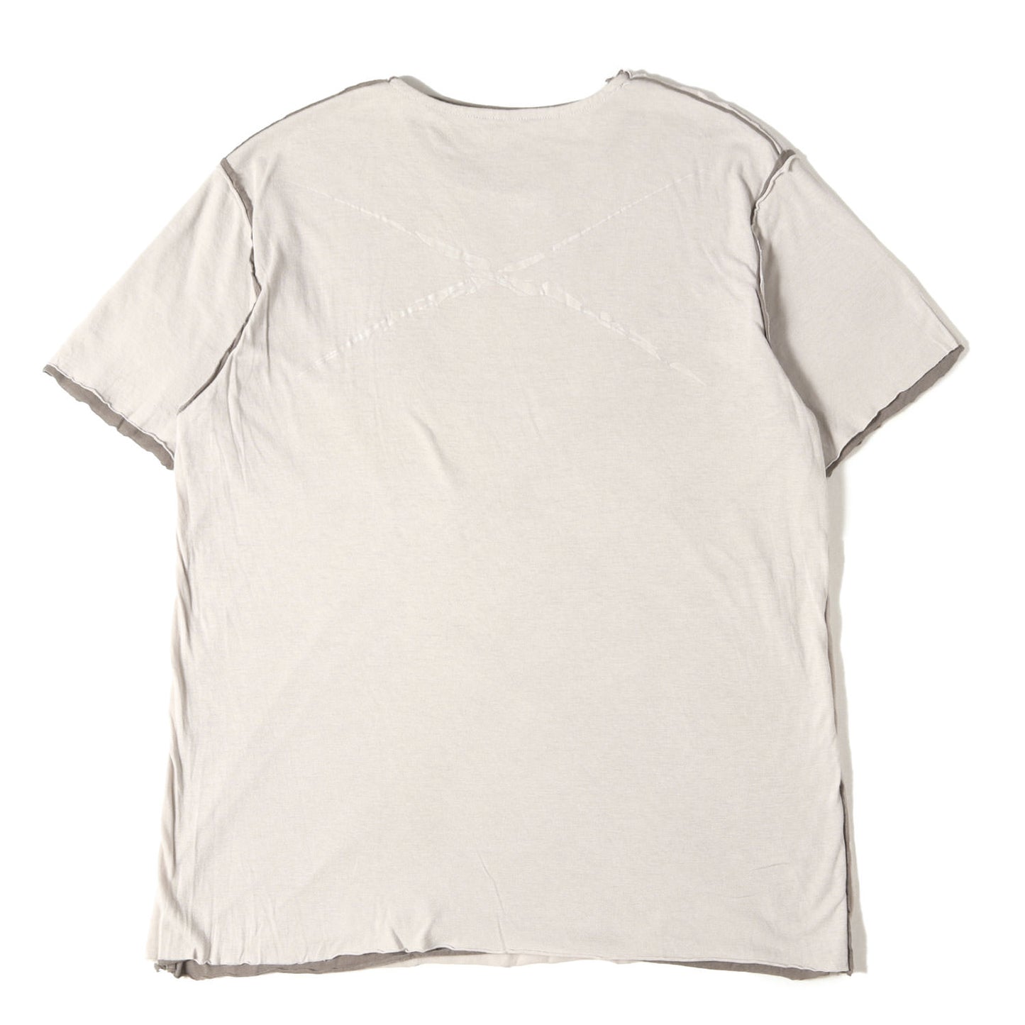 アイコンプリント リバーシブル 切りっぱなし Tシャツ