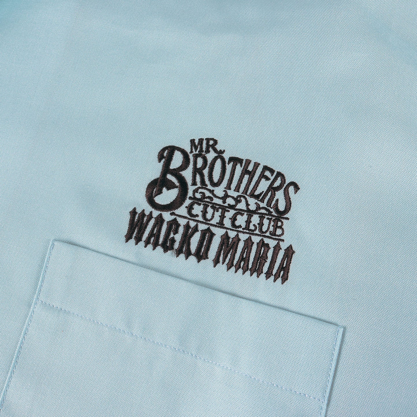 25SS ×MR.BROTHERS CUT CLUB ロゴ刺繍 オープンカラーシャツ(50'S SHIRT)
