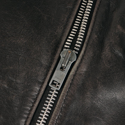 [USA製 125] 90s オイルドカウハイドレザー ダブル ライダースジャケット