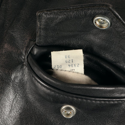 [USA製 125] 90s オイルドカウハイドレザー ダブル ライダースジャケット