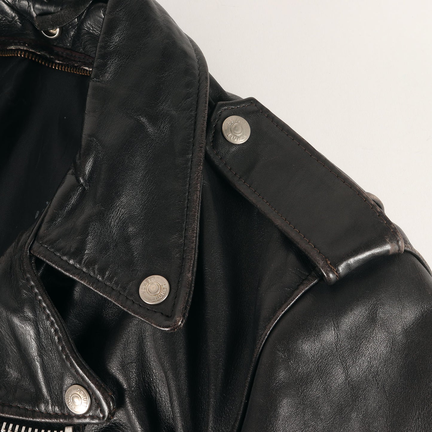 [USA製 125] 90s オイルドカウハイドレザー ダブル ライダースジャケット