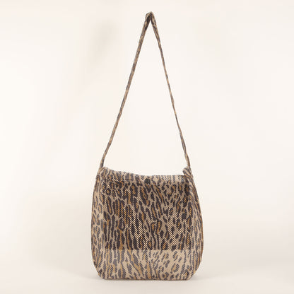 25SS ×SPEAK EASY レオパード柄 メッシュ ショルダーバッグ(LEOPARD SHOULDER BAG)