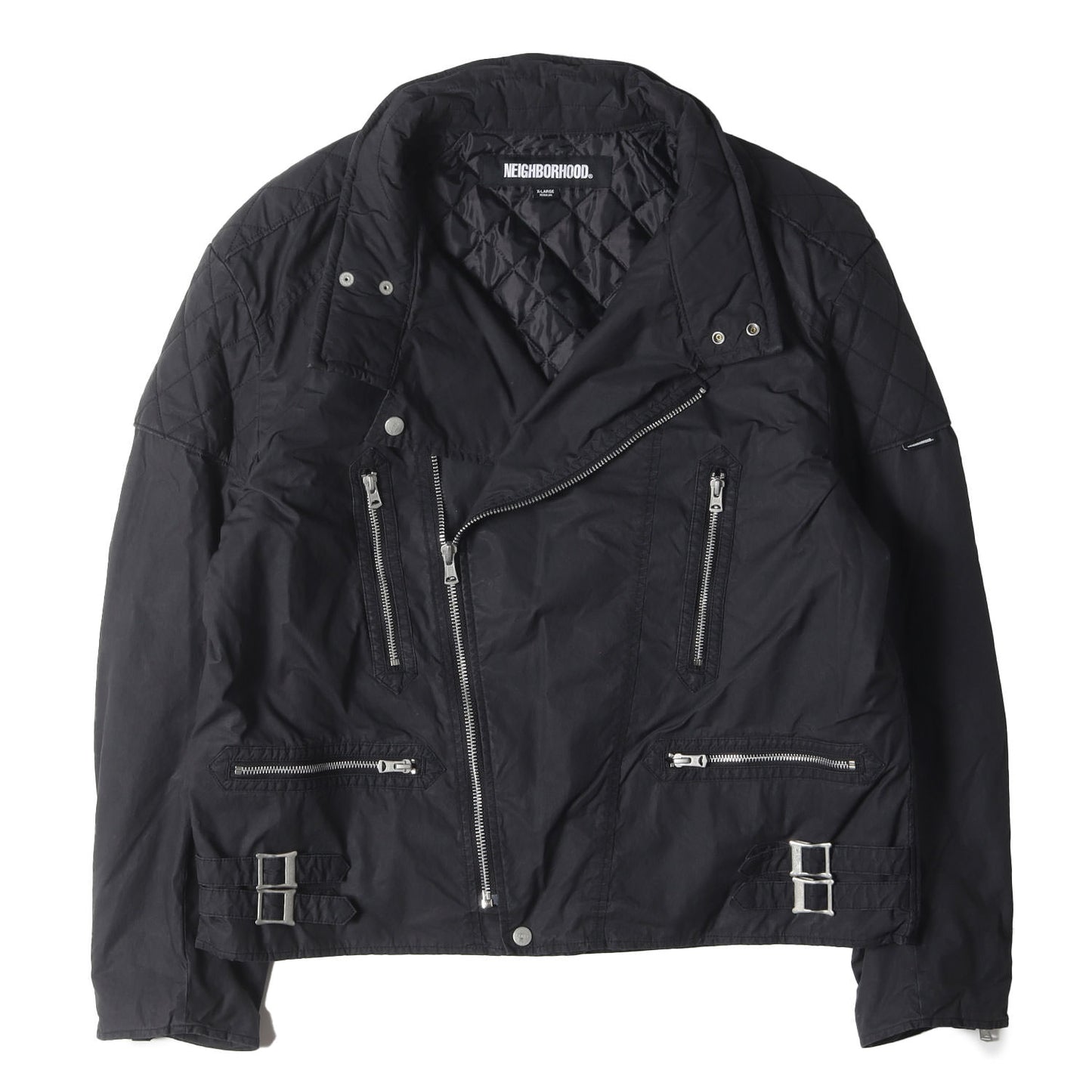 25AW フェード加工 ダブル ライダースジャケット(FADED STAND COLLAR RIDERS JACKET)