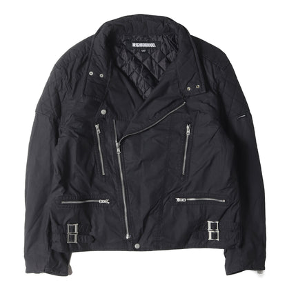 25AW フェード加工 ダブル ライダースジャケット(FADED STAND COLLAR RIDERS JACKET)